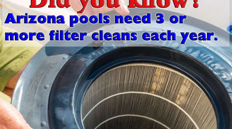 Save Your Hardware ~ Pool filters in Arizona need cleaning 3 times each year.